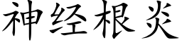 神经根炎 (楷体矢量字库)