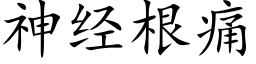 神经根痛 (楷体矢量字库)