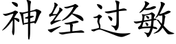 神经过敏 (楷体矢量字库)