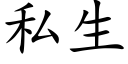 私生 (楷體矢量字庫)