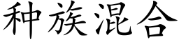 种族混合 (楷体矢量字库)