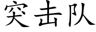 突击队 (楷体矢量字库)