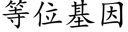 等位基因 (楷體矢量字庫)