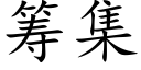 籌集 (楷體矢量字庫)