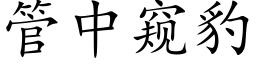 管中窺豹 (楷體矢量字庫)