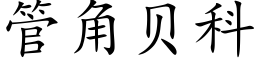 管角贝科 (楷体矢量字库)