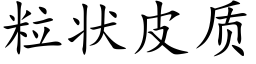 粒状皮质 (楷体矢量字库)