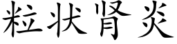 粒状肾炎 (楷体矢量字库)