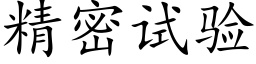 精密試驗 (楷體矢量字庫)