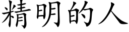 精明的人 (楷體矢量字庫)