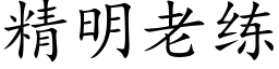 精明老練 (楷體矢量字庫)