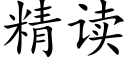 精读 (楷体矢量字库)