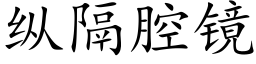 纵隔腔镜 (楷体矢量字库)