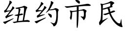 纽约市民 (楷体矢量字库)