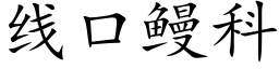 线口鳗科 (楷体矢量字库)