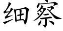 細察 (楷體矢量字庫)