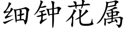 细钟花属 (楷体矢量字库)