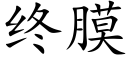 终膜 (楷体矢量字库)