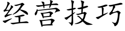 經營技巧 (楷體矢量字庫)