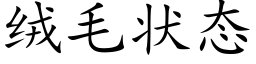 絨毛狀态 (楷體矢量字庫)