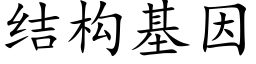 結構基因 (楷體矢量字庫)