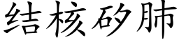 结核矽肺 (楷体矢量字库)