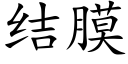 结膜 (楷体矢量字库)