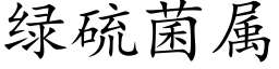 綠硫菌屬 (楷體矢量字庫)