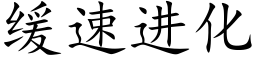 缓速进化 (楷体矢量字库)