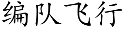 編隊飛行 (楷體矢量字庫)