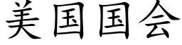 美国国会 (楷体矢量字库)