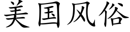 美国风俗 (楷体矢量字库)