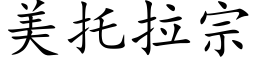 美托拉宗 (楷体矢量字库)