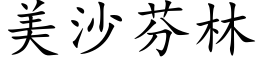 美沙芬林 (楷体矢量字库)