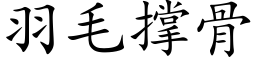 羽毛撑骨 (楷体矢量字库)