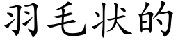 羽毛状的 (楷体矢量字库)