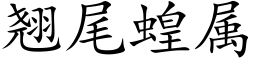 翘尾蝗属 (楷体矢量字库)