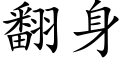 翻身 (楷体矢量字库)