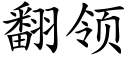 翻領 (楷體矢量字庫)