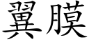 翼膜 (楷体矢量字库)