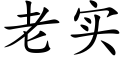 老实 (楷体矢量字库)