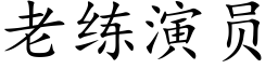 老练演员 (楷体矢量字库)