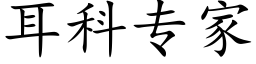 耳科专家 (楷体矢量字库)