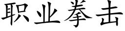 职业拳击 (楷体矢量字库)