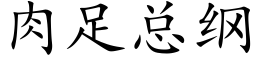 肉足总纲 (楷体矢量字库)