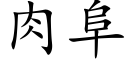 肉阜 (楷體矢量字庫)