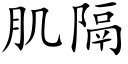 肌隔 (楷體矢量字庫)