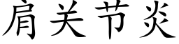 肩关节炎 (楷体矢量字库)