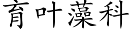 育葉藻科 (楷體矢量字庫)