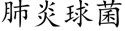 肺炎球菌 (楷體矢量字庫)